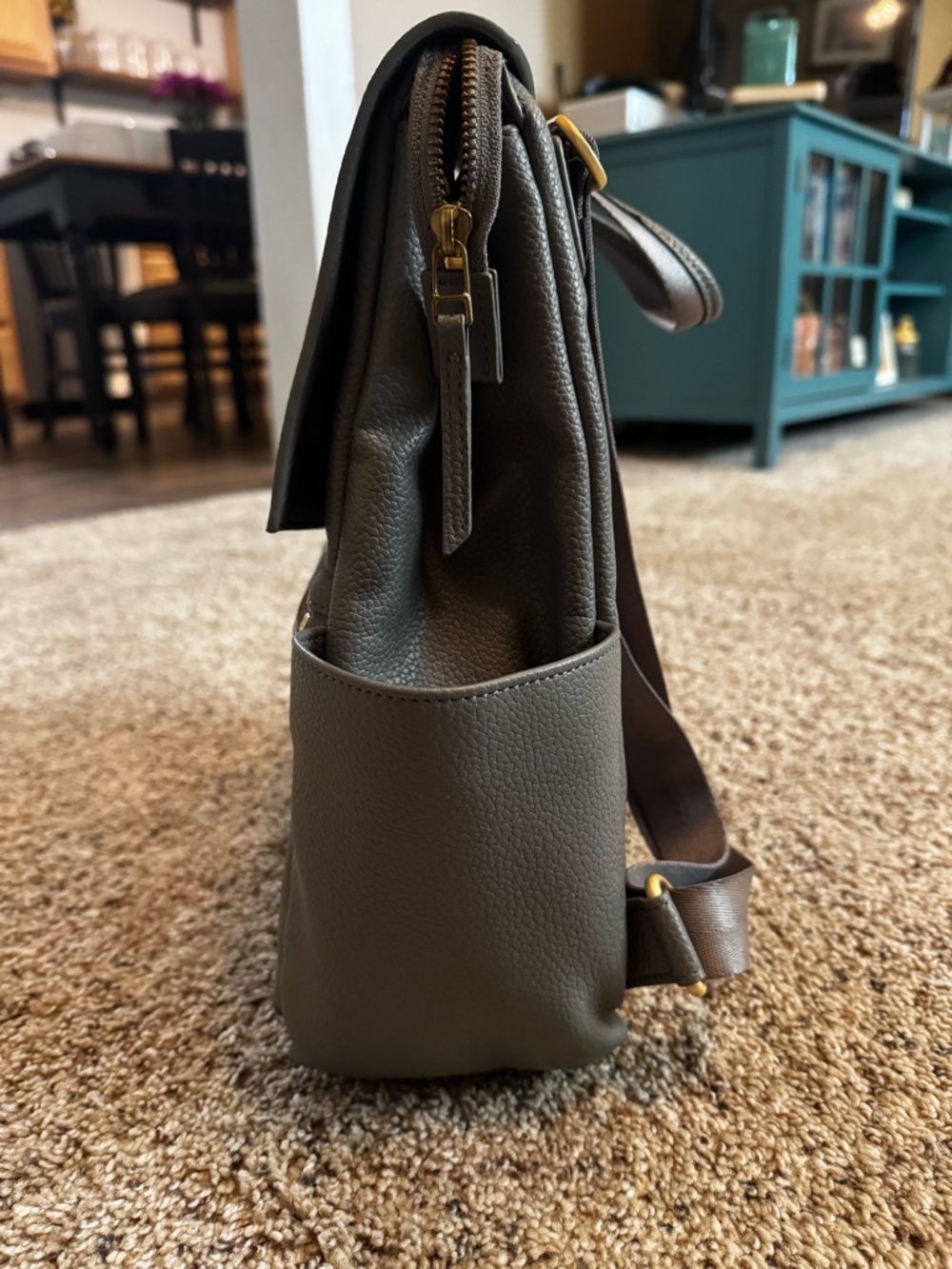 Freshly Picked Mini II Diaper Bag Backpack color Stone - Picture 7 of 12